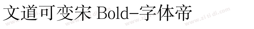 文道可变宋 Bold字体转换